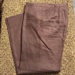 Linen wide leg pants